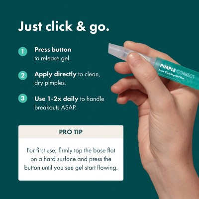 Hero Pimple Correct Pen - 0.34 fl oz: Facial Gel, Noncomedogenic, Contains Salicylic Acid, No Fragrance Added