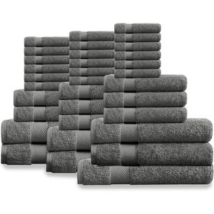Delara Organic Cotton Luxuriously Plush Bath Towel Set, GOTS & Oeko-TEX Certified, Soft, Quick Dry & Ultra-Absorbent - 1 of 4