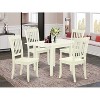 HomeStock 5-Pc Linen White Finish Solid Wood Top - Dining Room Set - Seats 4 - 2 of 4