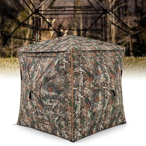 Aghana Digitals Camouflage Pop-Up Hunting Blind: 5-in-1 Detachable Design with 360° View, Skylight - 1 of 4