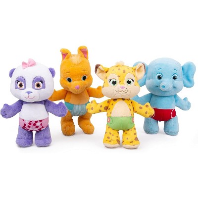 Word Party Snap Toys Plush Stuffed Animal Toys - 4 Pack, 10"