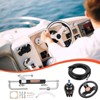 VEVOR 90HP Hydraulic Outboard Steering Kit, with 13.5-inch Steering Wheel, Helm Pump, Hydraulic Cylinder & 2PCS 26FT Hoses ,Silver & Black - 2 of 4