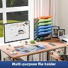 Simple Trending Wall File Organizer, Mesh 7-Tier Hanging File Folders Holder, Black - 3 of 4