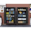 71 inches high metal storage locker with 4 adjustable shelves and 5 tiers, suitable for homes and offices.(black) - 3 of 4