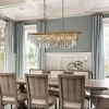 ALOADECOR Vintage Antique Gold Water Glass Tiered Chandelier for Dining Room - 4 of 4