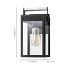 Rennnsan Elvanta 11"H Hardwired 1-Light Rectangle Wooden Industrial Dimmable Outdoor Wall Sconce - 3 of 4