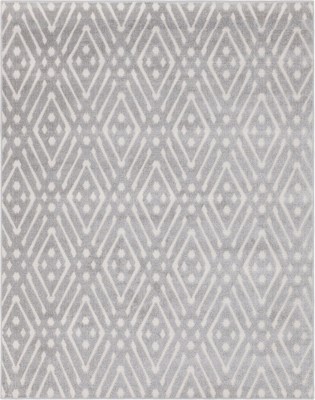 Sabrina Soto Geo-Gray Easy-Care 8' x 10' Outdoor Area Rug
