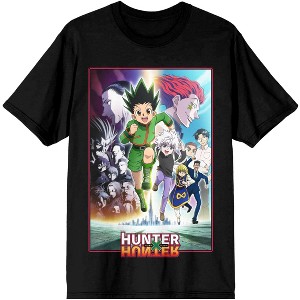 Hunter X Hunter Heroes And Villains Poster Art Men's Black T-shirt - 1 of 2
