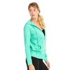 Sofra Women's Cotton Comfort Zip Up Hoodie Jersey Sweater - 2 of 3