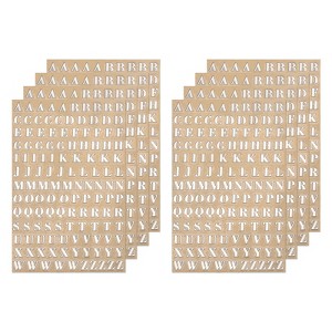 Unique Bargains 3D Small Self-Adhesive A to Z Letter Resin Stickers 8 Sheets - 1 of 4