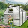 NicBex 6x8 FT Polycarbonate Greenhouse with Raised Base and Anchor Aluminum Heavy Duty Walk-in Greenhouses for Outdoor Backyard in All Season, Black - 2 of 4