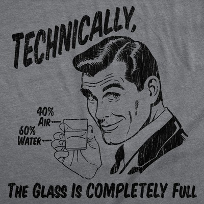 Мужские футболки Crazy Dog T-Shirts, Inc. Mens Funny T Shirts Technically The Glass Is Completely Full Sarcastic Graphic Novelty Tee for Men - Crazy Dog Men's T Shirt With Sarcastic S — фото 2