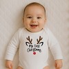 Everyday Kids Christmas Collection Rudolph Face Baby Onesie – Minimal Reindeer Graphic Bodysuit - 3 of 4