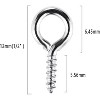 Dsmile 25-Pack 1/2" Stainless Steel Screw Eye Rings - 3 of 3