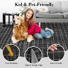 Washable Modern Striped Area Rug with Non-Slip Backing, Stain Resistant, Low Pile Soft Touch Carpet, Folding Floor Cover for Bedroom and Apartment. - 4 of 4