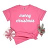 Simply Sage Market Women's Merry Christmas Bold Cursive Words Short Sleeve Garment Dyed Tee - 3 of 4