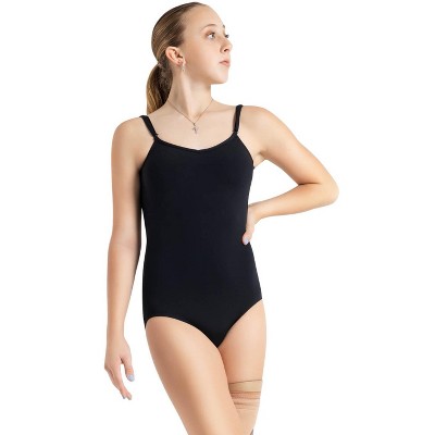 Capezio Black Women's Camisole Leotard with BraTek, Large