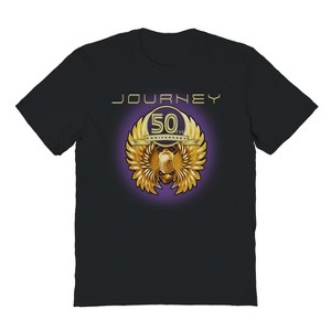 Journey Men's 50Th Anniversary Gold Scarab Short Sleeve Graphic Cotton T-Shirt - 1 of 1