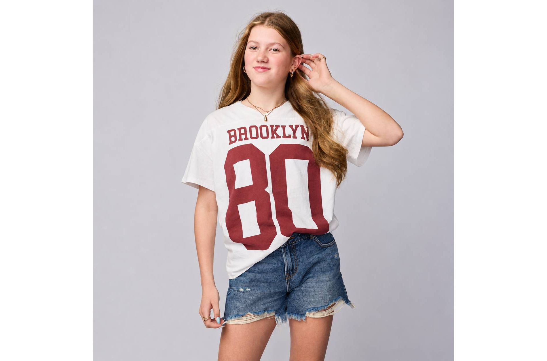 Pacsun Kids Girls' Mid-Rise Cut-Off Denim Shorts - Dark Wash 14