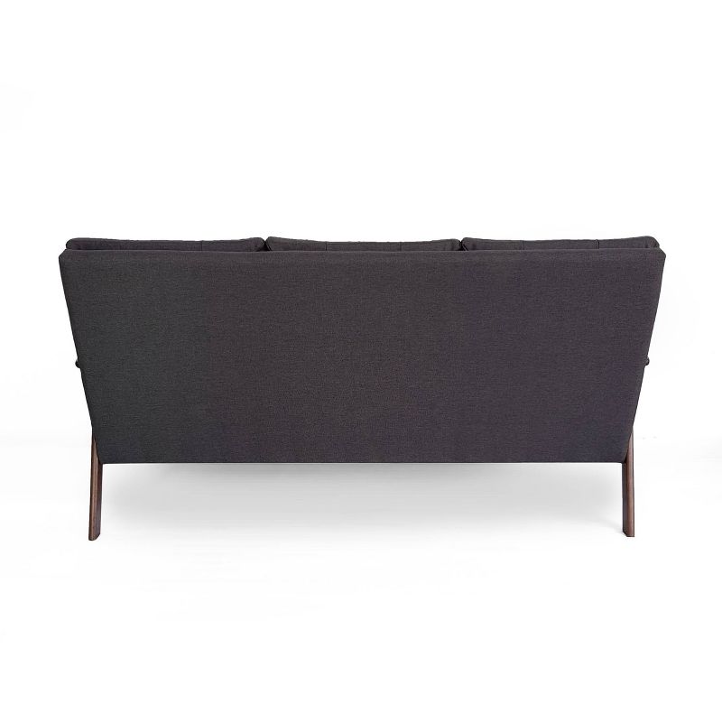 Duluth Mid Century Tufted Sofa Black - Christopher Knight Home, 6 of 7
