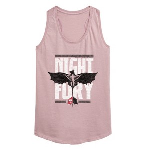 Women's - How to Train Your Dragon - Night Fury Flight Graphic Racerback Tank - 1 of 4