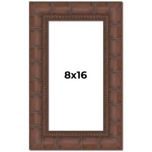 PosterPalooza | 8x16 Wide Bamboo Picture Frame, UV Acrylic, 4 Finishes - Brown, Black, Silver, and Natural - 1 of 4