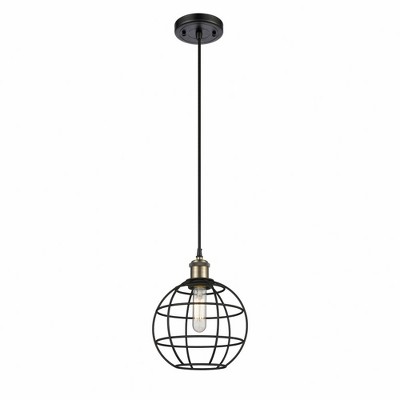 Lake Placid - 1 Light Cord Hung Pendant In Industrial Style-10.25 Inches Tall and 8 Inches Wide