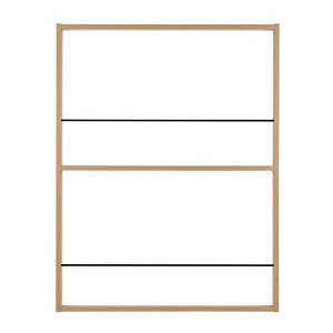 27.5" x 21.25" Steiner Square Modern 2-Tier Kids' Display Wall Mounted Bookshelf Beech - Danya B.: Nursery Floating Storage Shelf - 1 of 4