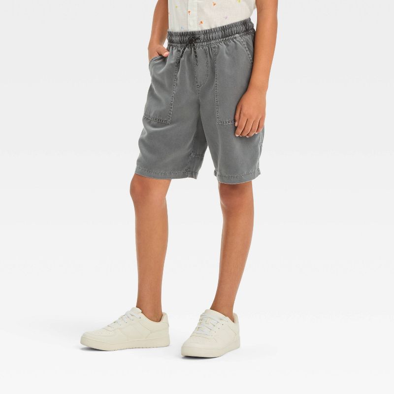 Boys' Washed Woven Shorts with Drawstring - art class™, 1 of 5