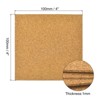 Unique Bargains Wood Self Adhesive Heat Insulation Cork Coasters 4-inch Brown - 2 of 3