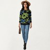 Anna-Kaci Women's Bold Floral Pattern Knit Sweater with Soft Textured Feel, Long Sleeves and Comfortable Relaxed Fit - 2 of 4