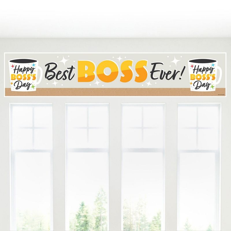Big Dot of Happiness Happy Boss's Day - Best Boss Ever Decorations Party Banner, 5 of 8