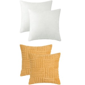 REGALWOVEN 4 Pcs Modern Couch Sofa Home Throw Pillow Covers 18" x 18" - 1 of 4