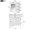 ModernLuxe 30'' Bathroom Vanity Set with Ceramic Sink, 2 Drawers & Tip-out Drawer, Freestanding Storage Cabinet with Mirror Cabinet - 3 of 4