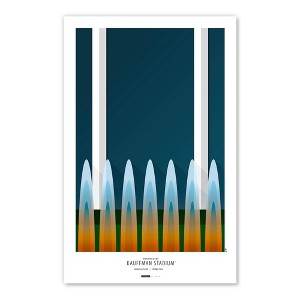 MLB Kansas City Royals Kauffman Fountains Stadium Art Poster - 1 of 4