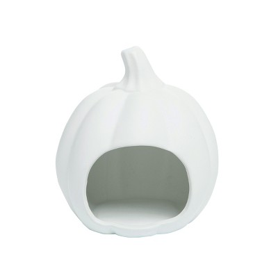 Transpac Dolomite Pumpkin Sponge Holder Multicolored Ceramic Fall Harvest Kitchen Decoration Gift for Hostess and Home