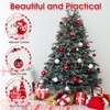 Aoibox 42 Piece Christmas Ornament Set Shatterproof Red and White Ball Ornaments Various Styles for Holiday Tree Decoration - 4 of 4