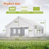 PAGED 20x15FT Patio Canopies and Gazebos with 1 Doors and 7 Windows, Waterproof, UV Protection Gazebo Pavilion Shelter Tent for Party, White - 2 of 4