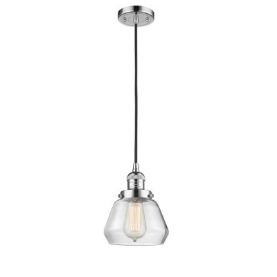 Fulton - 1 Light Cord Hung Mini Pendant In Industrial Style-10 Inches Tall and 7 Inches Wide