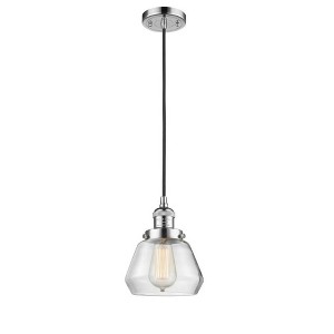 Fulton - 1 Light Cord Hung Mini Pendant In Industrial Style-10 Inches Tall and 7 Inches Wide - 1 of 1