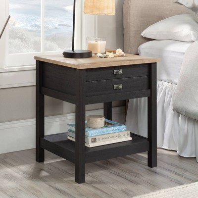 Cottage Road Raven Oak Nightstand with Lintel Oak Accent