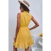 I AM A FASHION JUNKY Sleeveless High Neck A Line Ruffle Hem Dress - 4 of 4