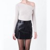 Women's Cargo Leather Mini Skirt - Grey Lab - 4 of 4