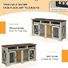 Dog Crate Furniture for 2 Large Medium Dogs 71" Dog Kennel with 3 Storage Compartments and Removable Divider,Double Dog Crates - 4 of 4