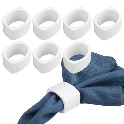 mDesign Modern Decorative Plastic Napkin Rings, 8 Pack : Target