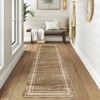 Washable Modern Bordered Non Slip Area Rugs for Living Room Dining Room, Low Pile Geometric Carpet for Home Office - 2 of 4