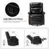 Favonius Wooden Upholstery Genuine Leather Swivel Rocker Recliner with Nailhead Trim for Bedroom and Living Room| ART OF LIVING DESIGNS - 3 of 4