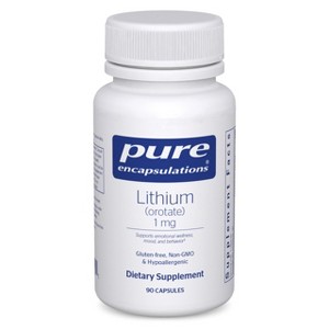 Pure Encapsulations Lithium (Orotate) 1 mg - Support for Calmness and Behavior - 90 Capsules - 1 of 4