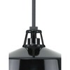 Progress Lighting, Cedar Springs, 1-Light Outdoor Hanging Light, Black Finish, Gloss White Shade - 3 of 4