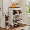 KTMBDW Shoe Cabinet with 2 Flip Drawers and 1 Drawer, Hidden Wood Shoe Cabinet, Freestanding Shoe Storage Cabinet for Entryway, Hallway, Living Room - 3 of 4
